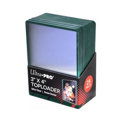 Ultra Pro - Toploader - Bordo Verde 3 x 4 Clear Regular (25 Pcs)